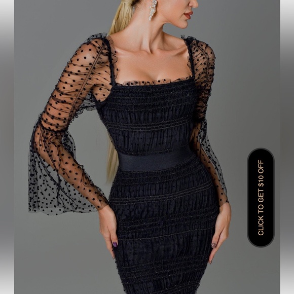 ⭐️SOLD⭐️Bella Barnett Crana Mesh Midi Dress size small - Picture 2 of 3